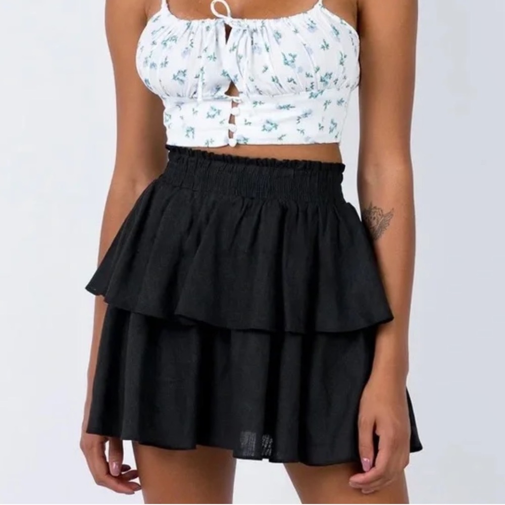 Never Worn Black Princess Polly Mini Skirt